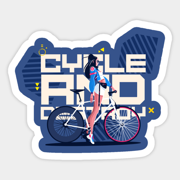 Cycle And Destroy Sticker by Load Art